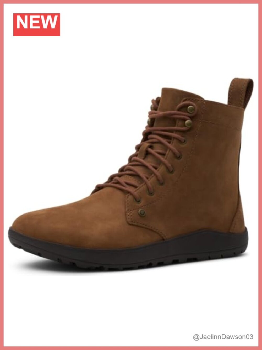 Barefoot Hiking Boots Full-Grain Leather Zero-Drop Ankle Boots
